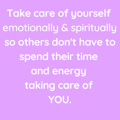 Take care of yourself